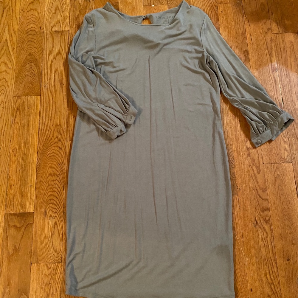 Rosie Pope Green/Gray Maternity Shift Dress